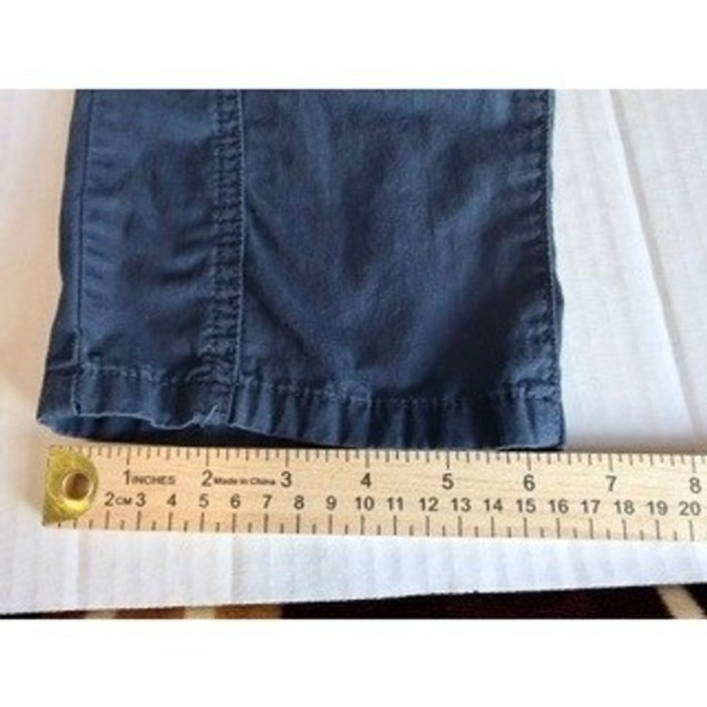 Tommy Hilfiger Womens Navy Blue Cotton Cargo Crop Pants Size 10 Straight Leg - Picture 2 of 7